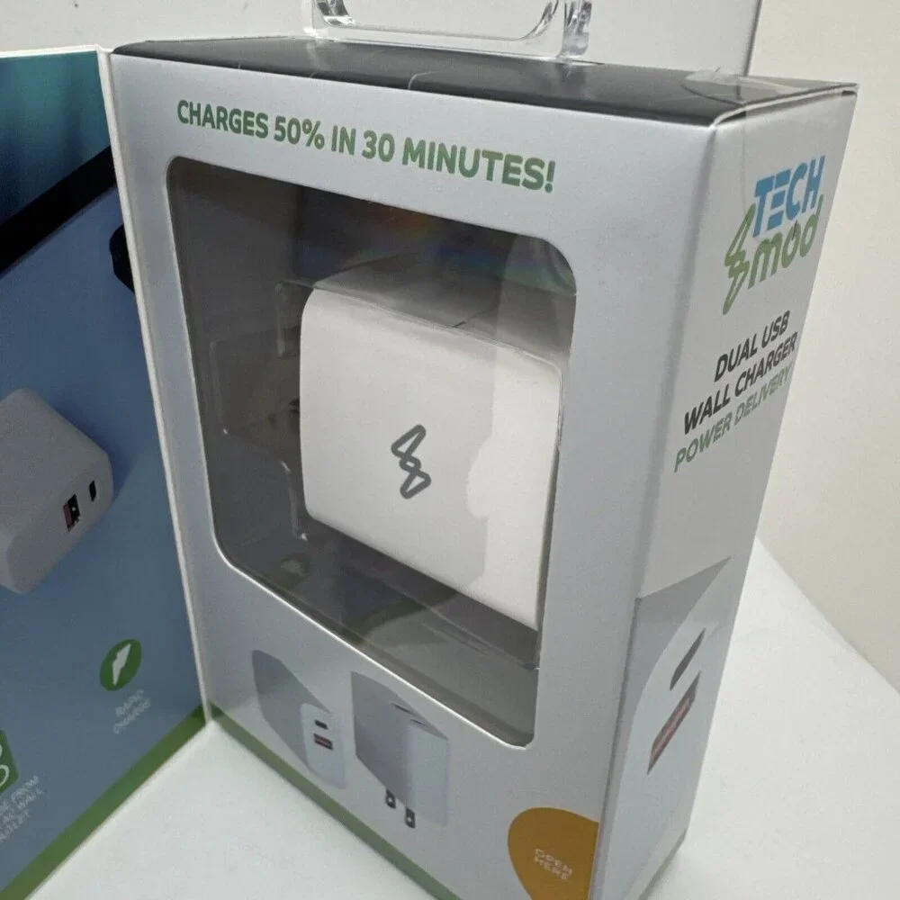 tech mod 20w dual usb wall charger White GR59